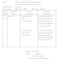 Certificate ISO1725 Issue date 27 jun 2022 - 26 Jun 2026